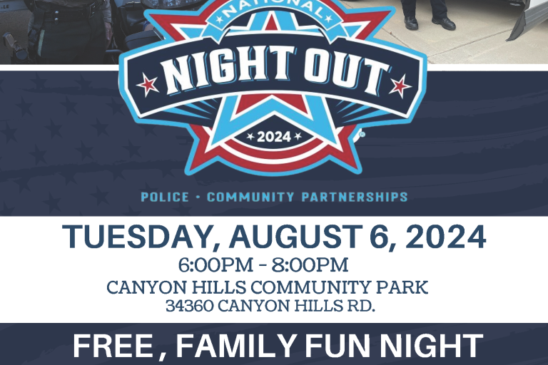 National Night Out 2024 - Lake Elsinore, Canyon Lake